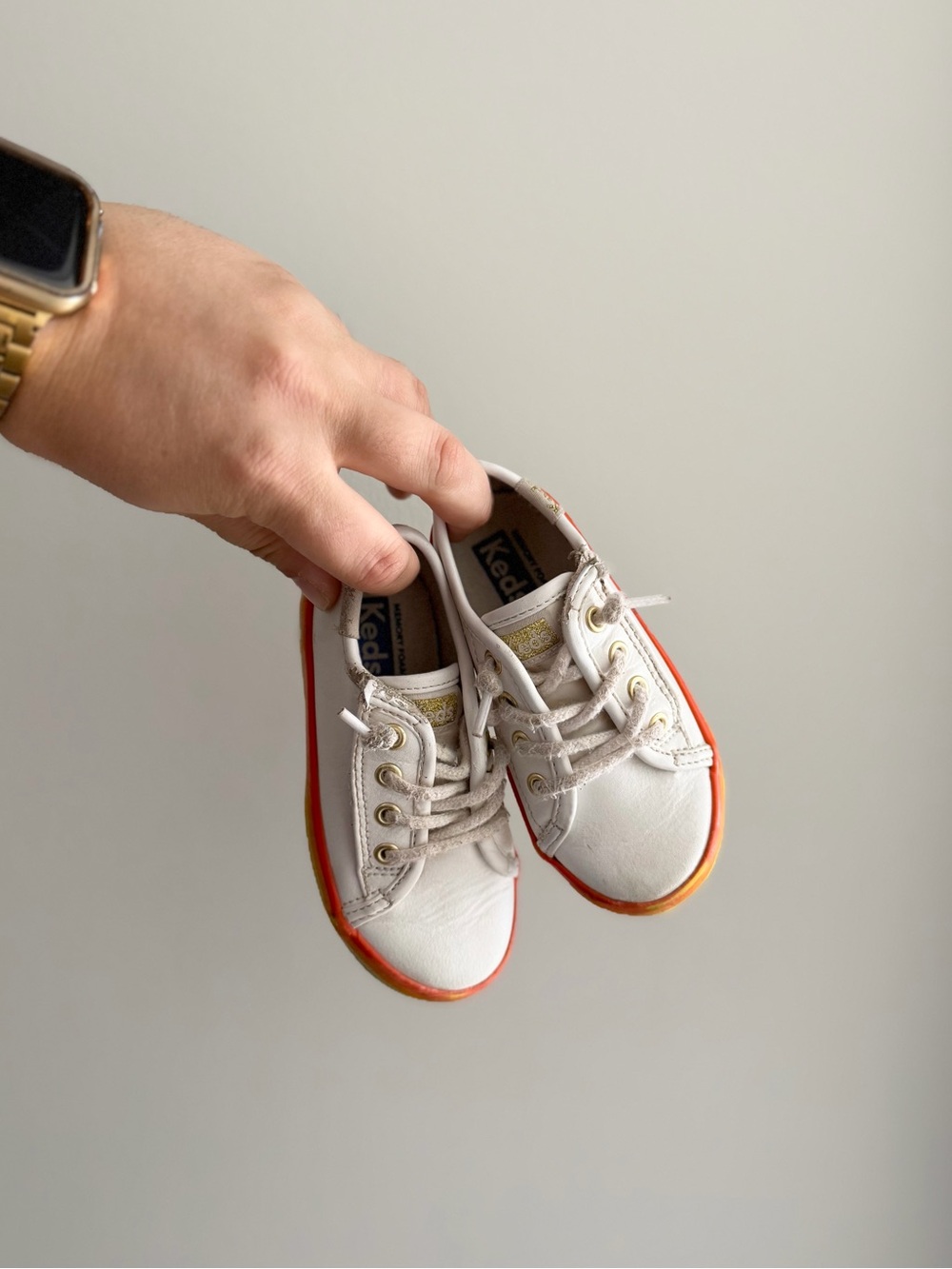 Keds Baby Sneakers with Rainbow Soles and Velcro Closure (Size 5.5)